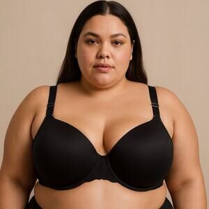 Soma Bra NWT Women's 38G Vanishing 360 Pure Black Lace Trim Perfect Coverage